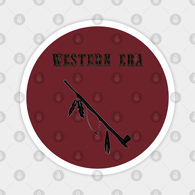 Western Era - Ceremonial peace Pipe Magnet by The Black Panther